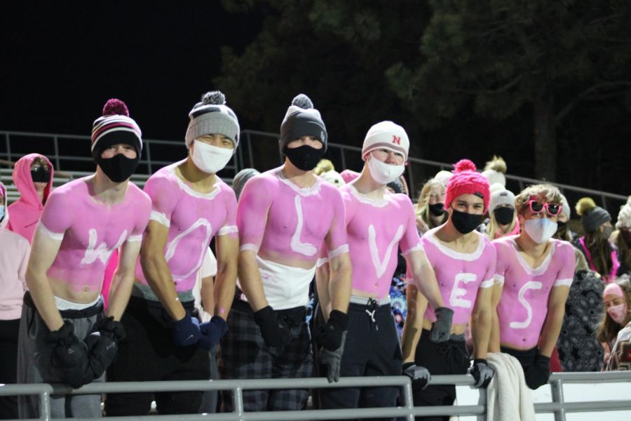Junior painters at the last home game.