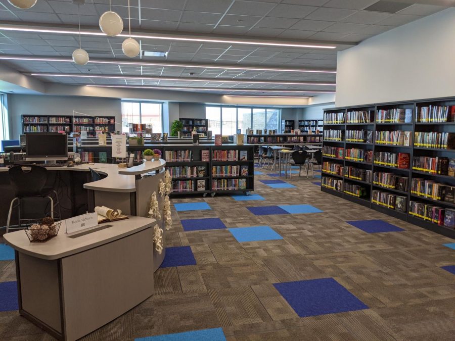 The modern design and layout of the ENHS media center. (Photo courtesy of Mrs. Ethridge)