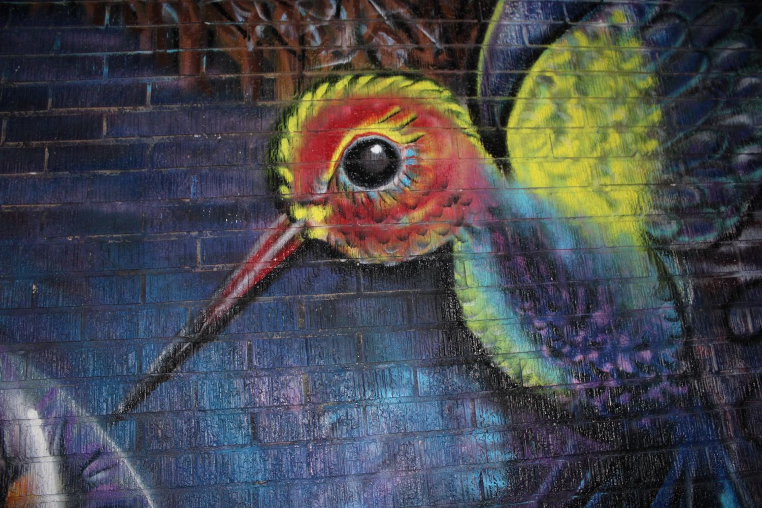 Part of a mural in South Omaha