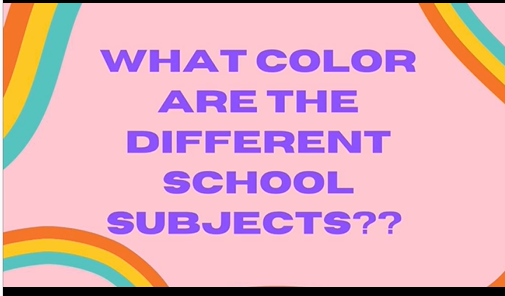 What color is math (and other school subjects)?