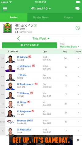 Fantasy Football Roster