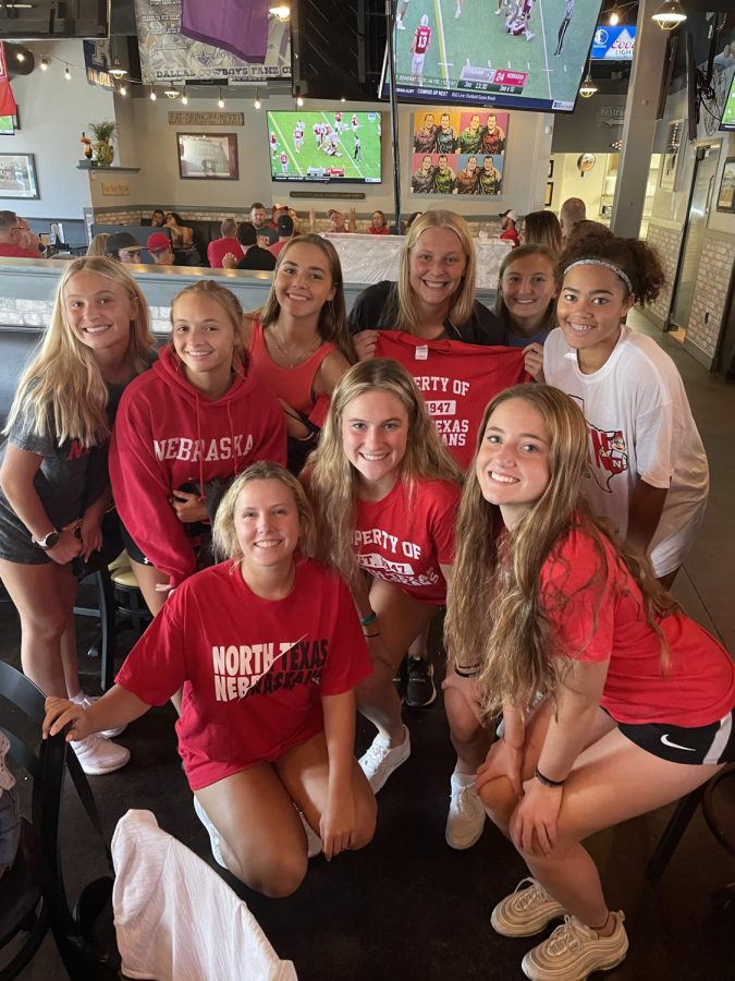 Riley Wilson and her club soccer team getting dinner together after a tiring practice.