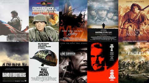 Several images of the many great war movies