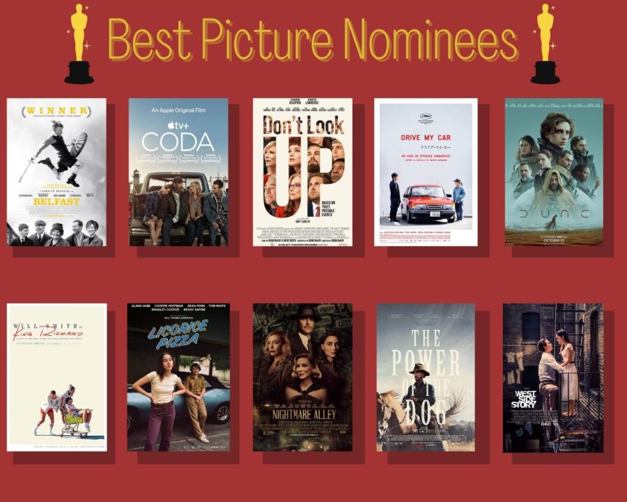 Best Picture Nominees Graphic. 