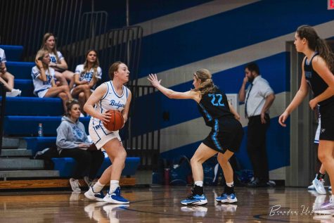 Sydney Stodden is back on defense. Elkhorn North was able to hold Bennington to eight points in the second half.