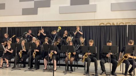 The Elkhorn North Jazz Band performing at the North Side Night of Jazz.