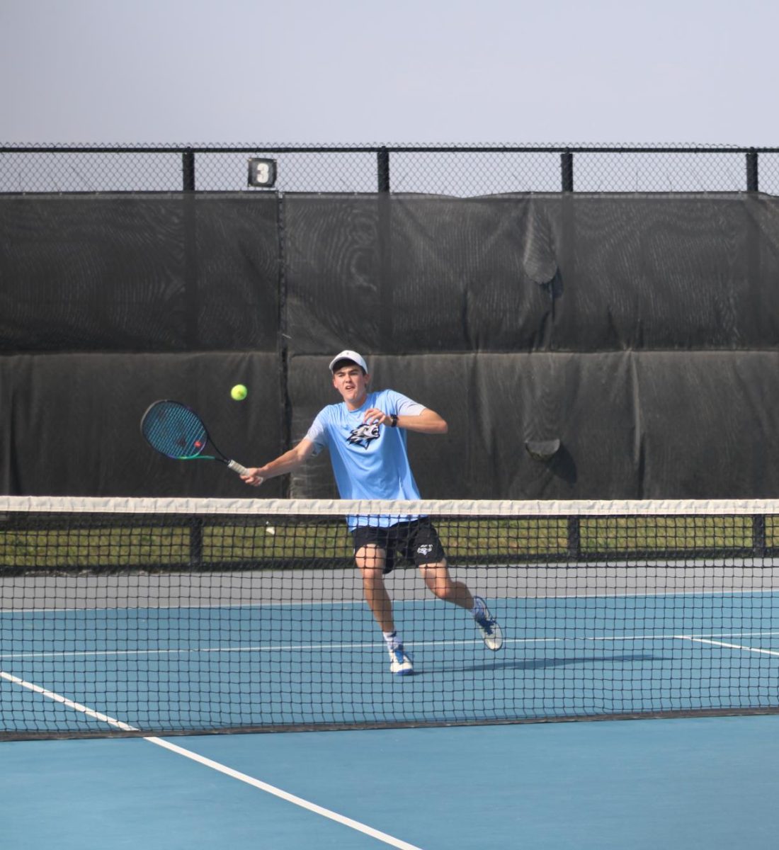 Senior Eli Shada at Elkhorn North playing in a match against Elkhorn High on September 8th.