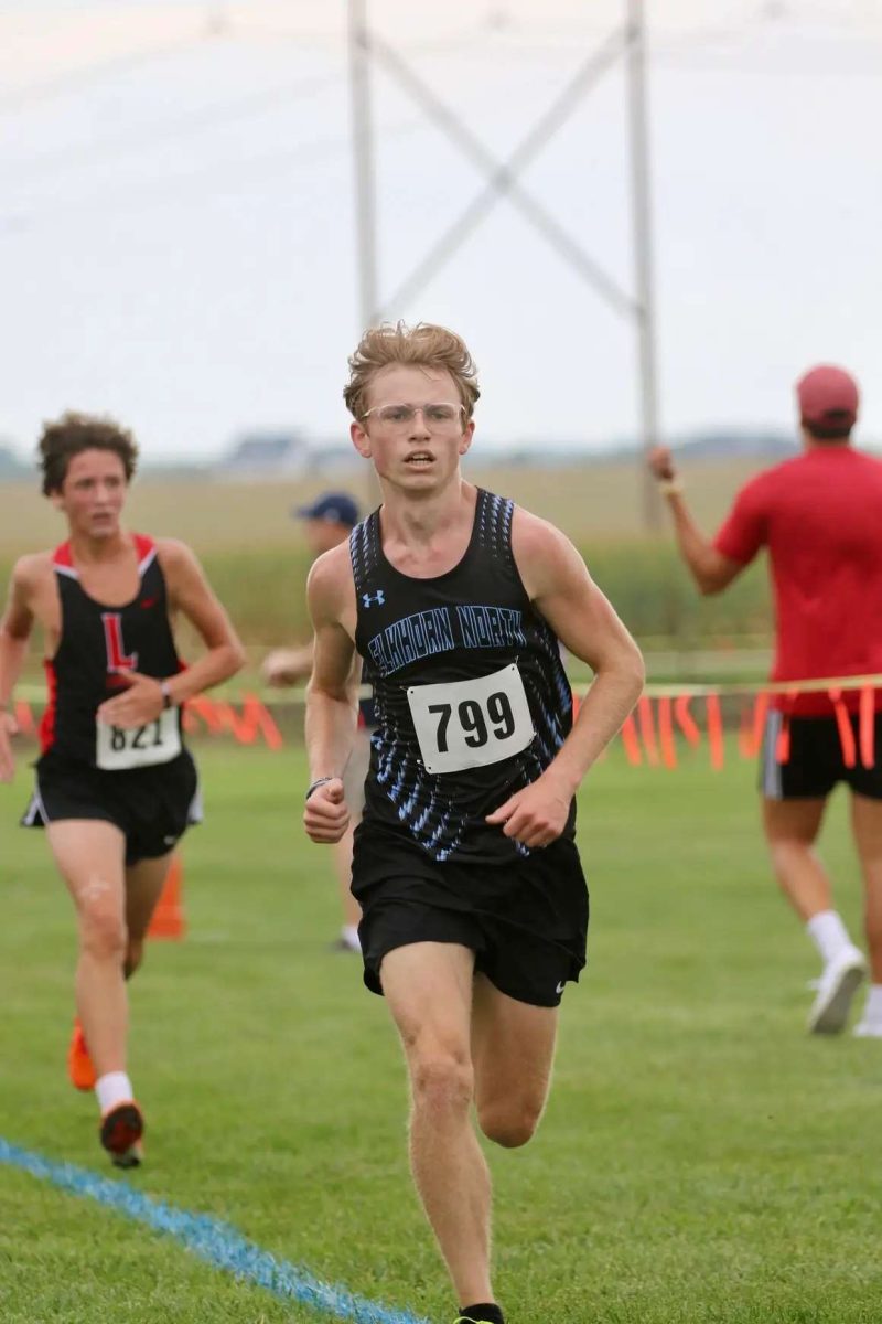 Pithan+running+the+5k+during+a+kick+at+the+John+Votta+cross+country+invitational+at+Norris.+Photo+courtesy+of+Jake+Sullivan