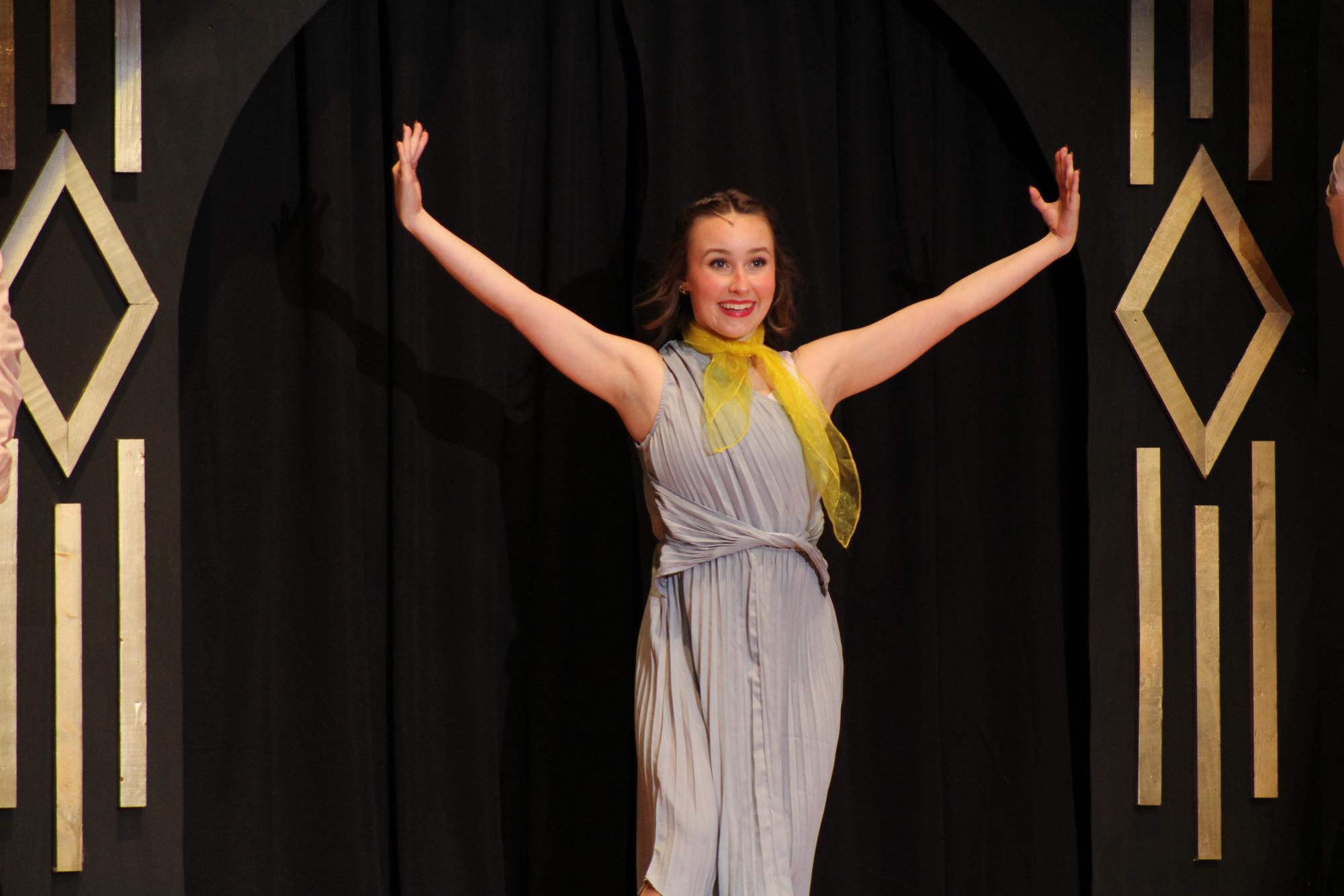 Lindquist preforms as Peggy Sawyer during the first act of 42nd Street. The musical premiered Nov. 10.