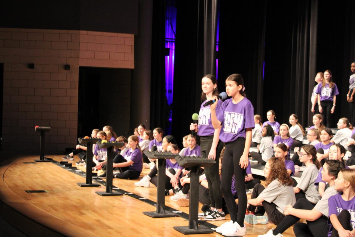 Soloists from Beadle Middle School perform during the Northern Lights Festival. They are the first to perform on January 27, 2024.