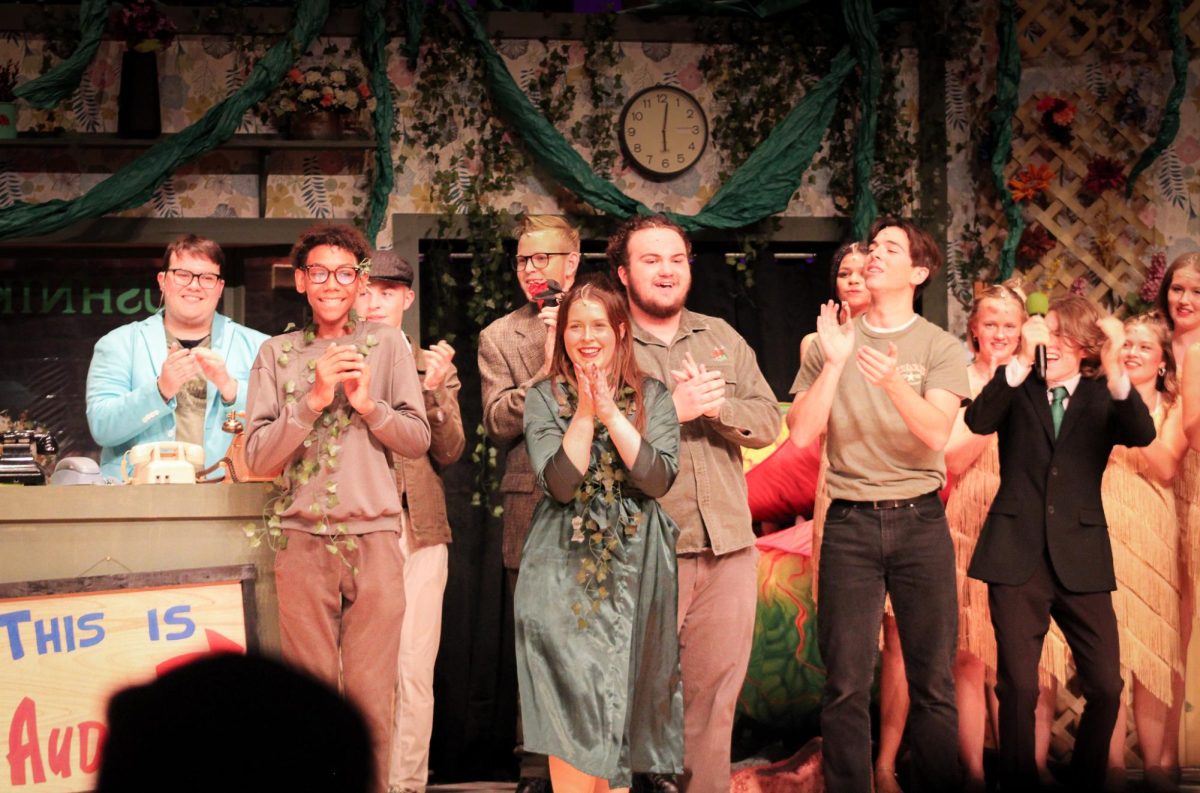 The cast of 2024 Little Shop of Horrors at curtain call. It was Sunday,  November 17, their last show.