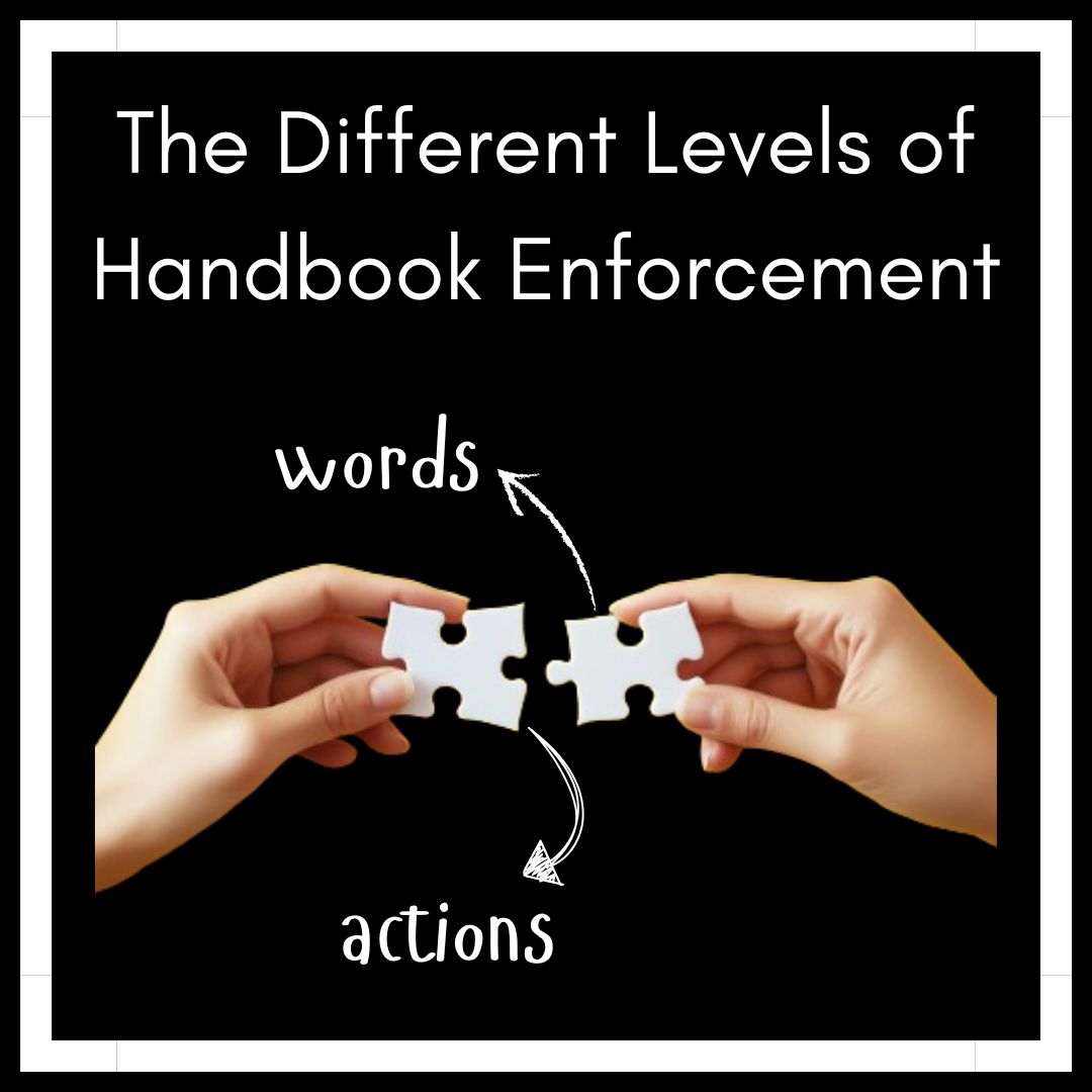 There is often a gap between words and actions here at ENHS regarding the level of handbook enforcement. Instead of prioritizing certain rules over others, all rules should be enforced to bridge this gap.